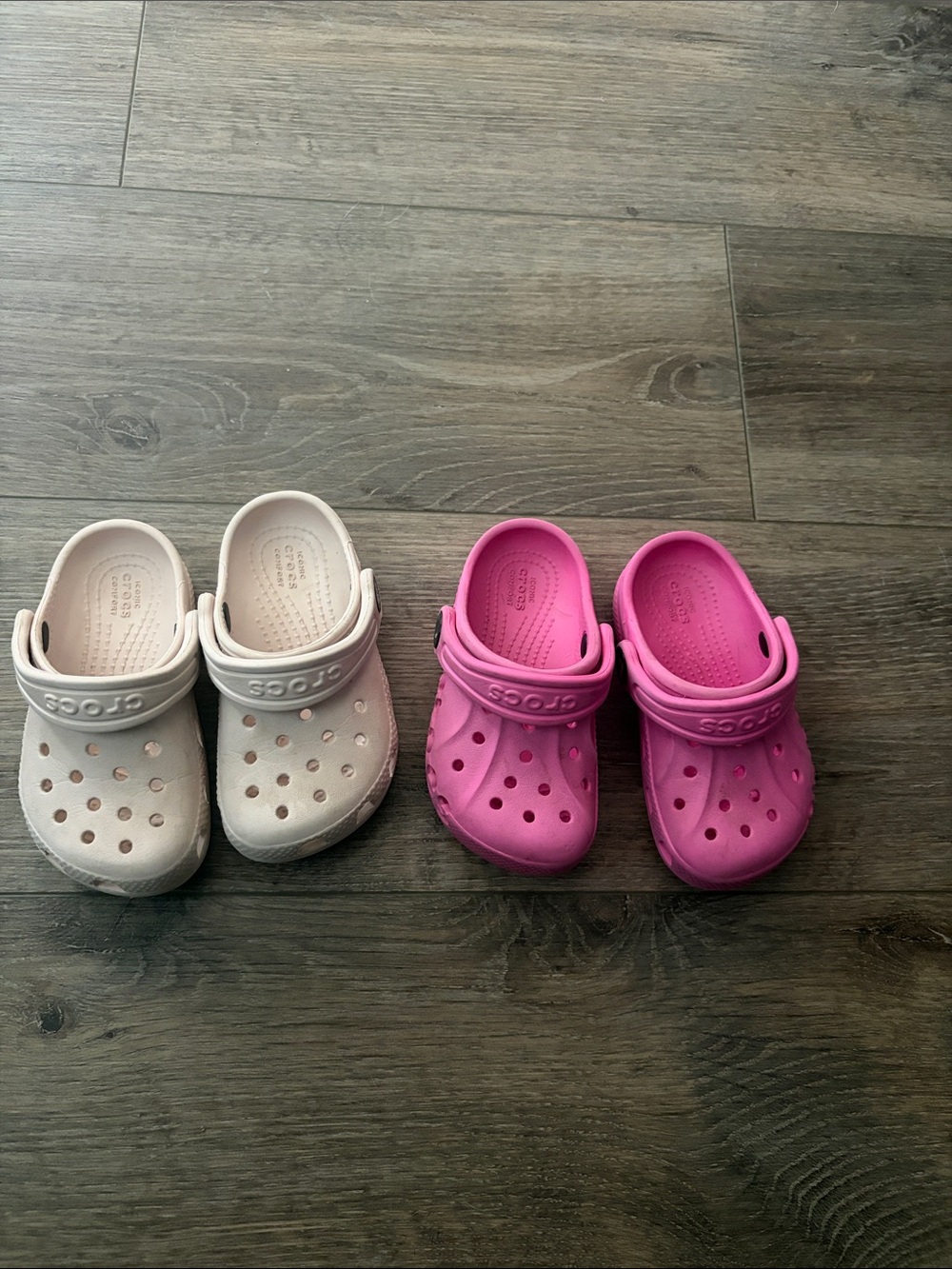Two Toddler Crocs Size 7